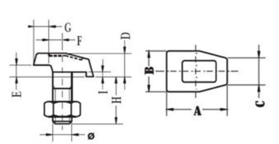 PDB01-08  T TYPE RAIL CLIP