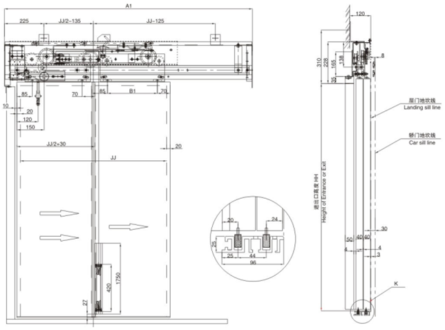 MITSUBISHI TYPE LANDING DOOR